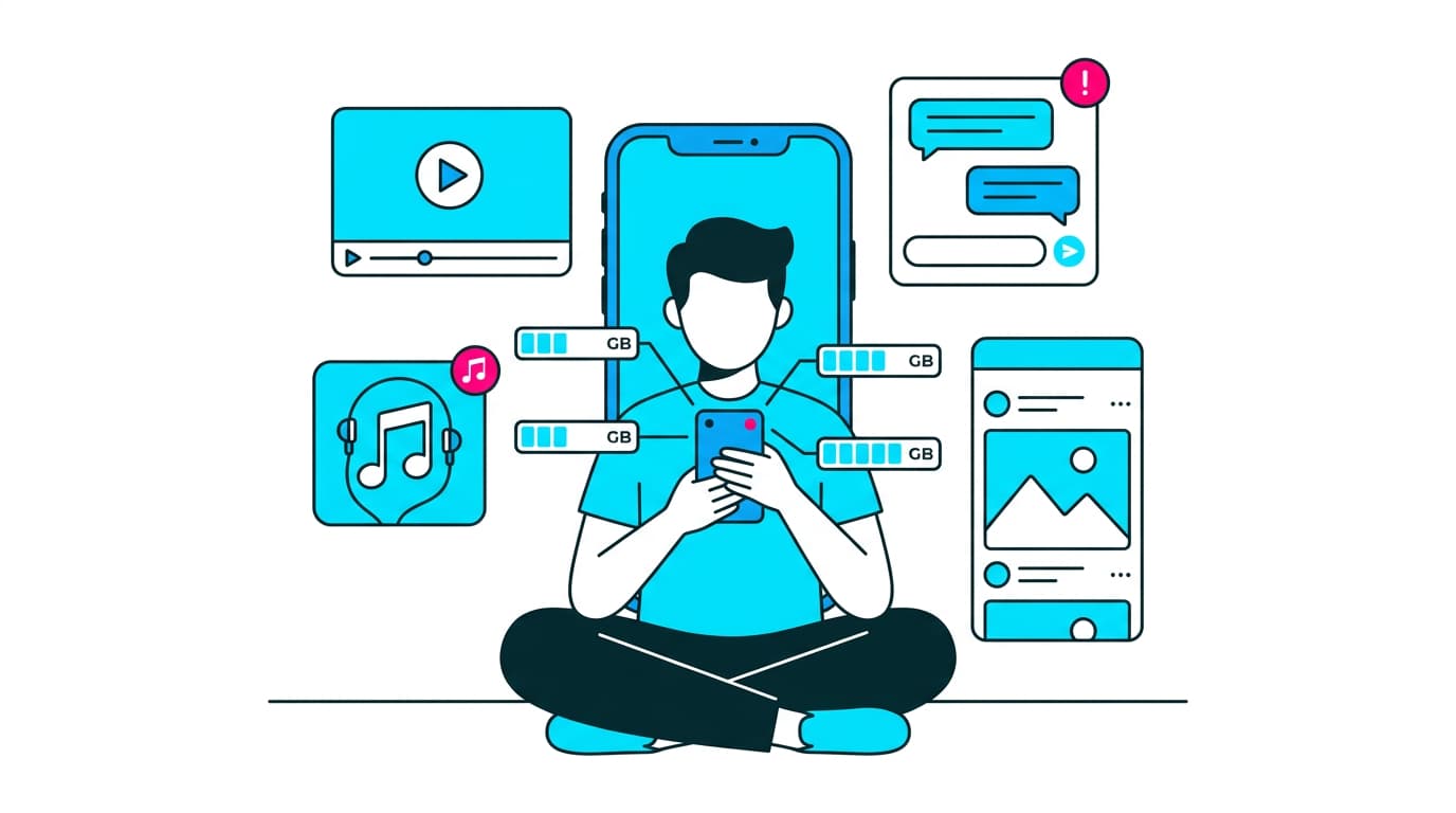 ¿Cuántos gb consume una persona al mes?