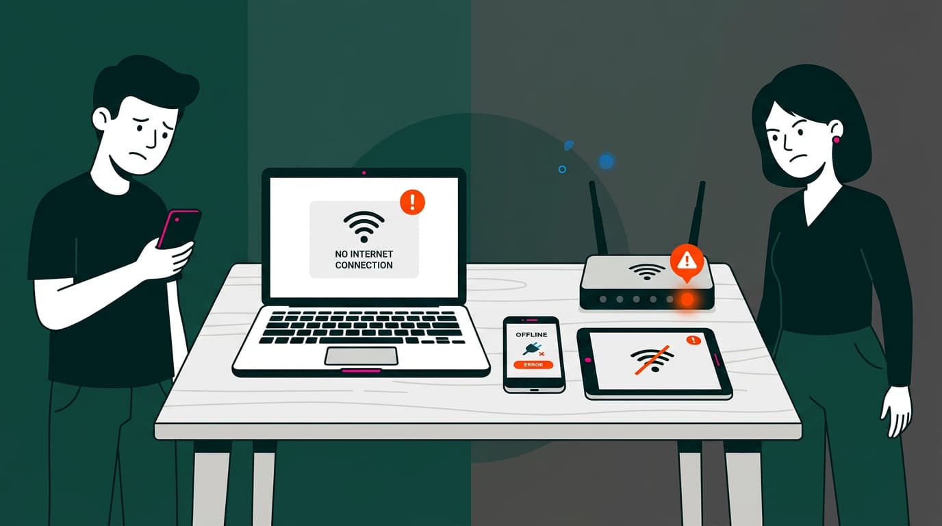 No funciona internet: causas más frecuentes y soluciones