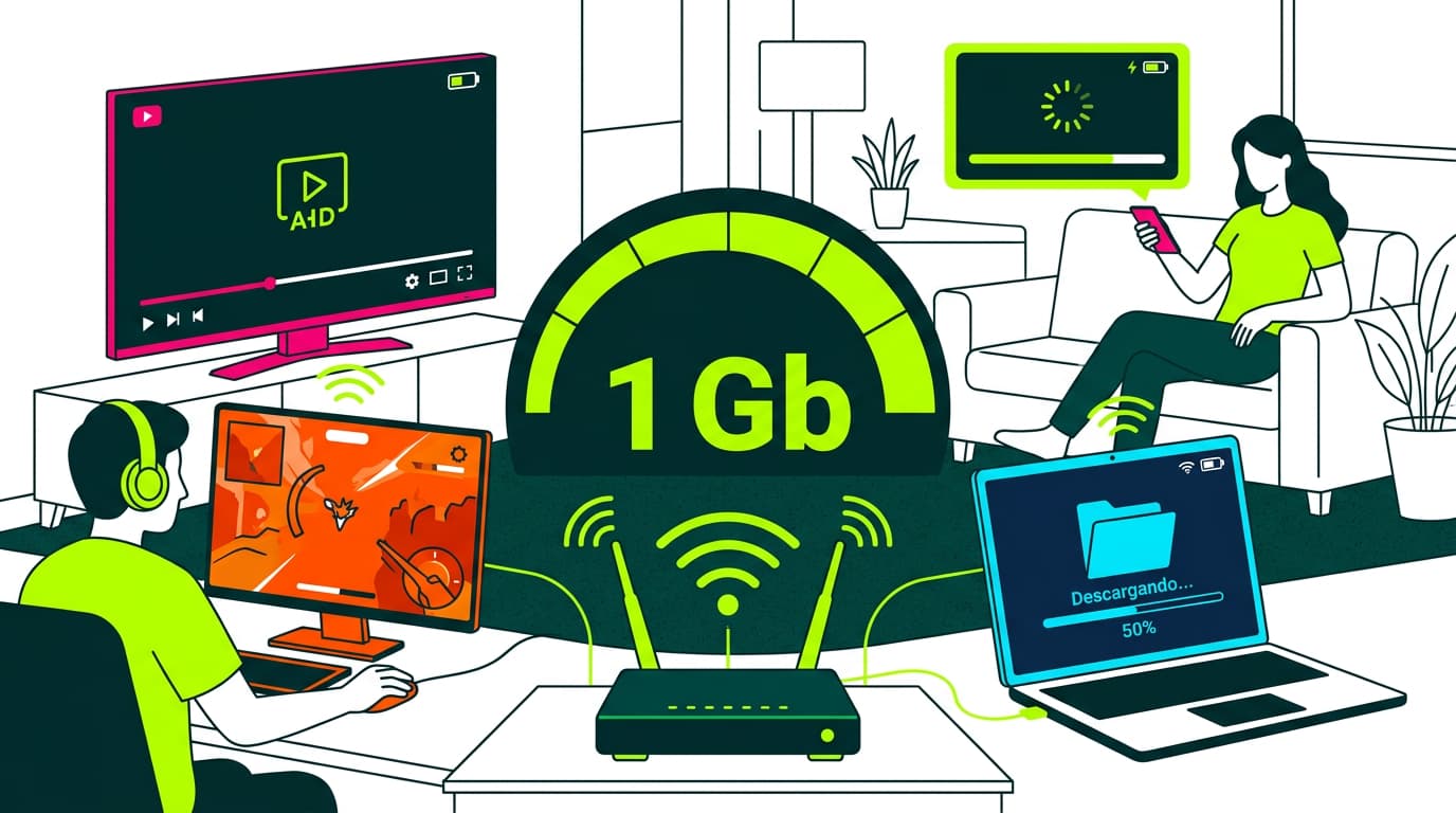 ¿1 Gb de fibra es mucho o poco? Descubre cuándo necesitas esta potencia