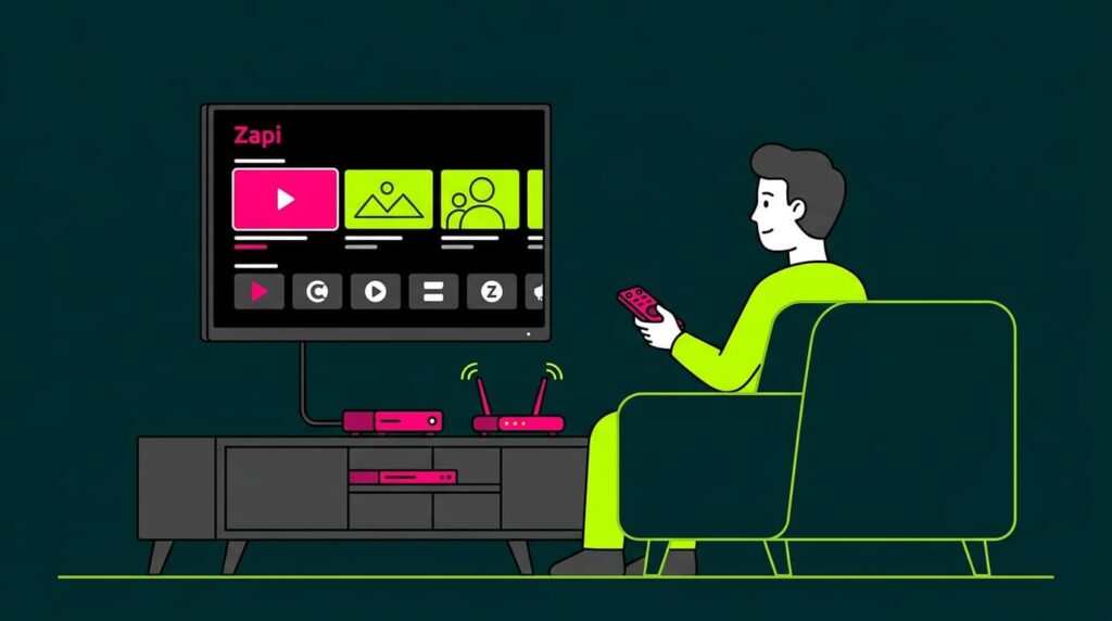 How can I watch Zapi on my TV?