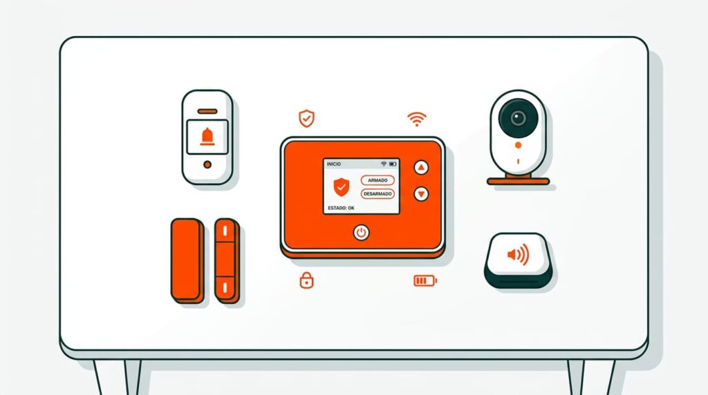 What devices make up an alarm system?