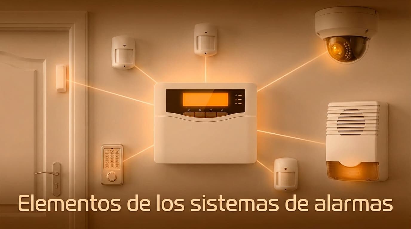 ¿Qué dispositivos componen una alarma?